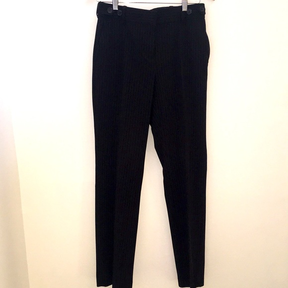 Claiborne Black Pinstripe Sloan Trouser  Size 4 - Picture 2 of 4